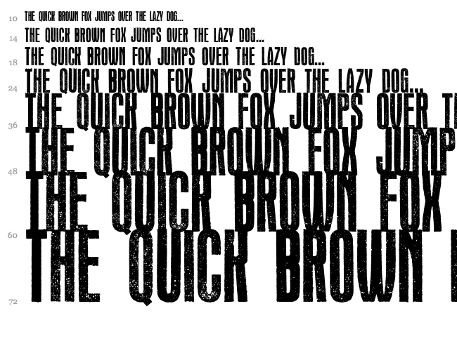 Headline Crack font waterfall
